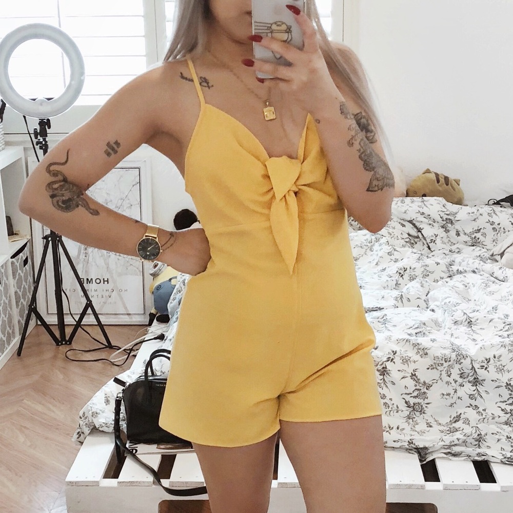 Forever 21 mustard romper